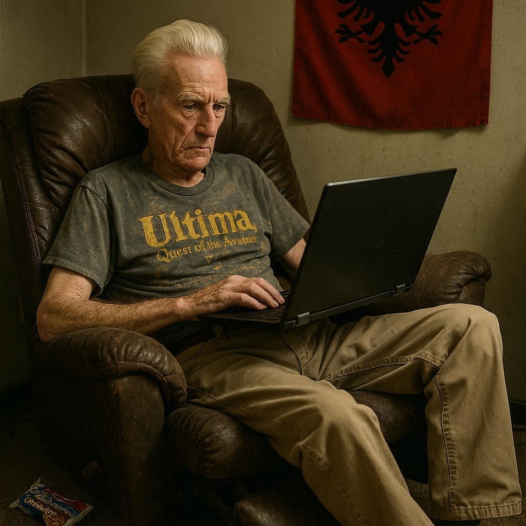 David Lavender working on this great article over at Al's.